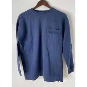 Vintage Calvin Klein Sport Embroidered Pocket T Shirt Medium Navy Long Sleeve